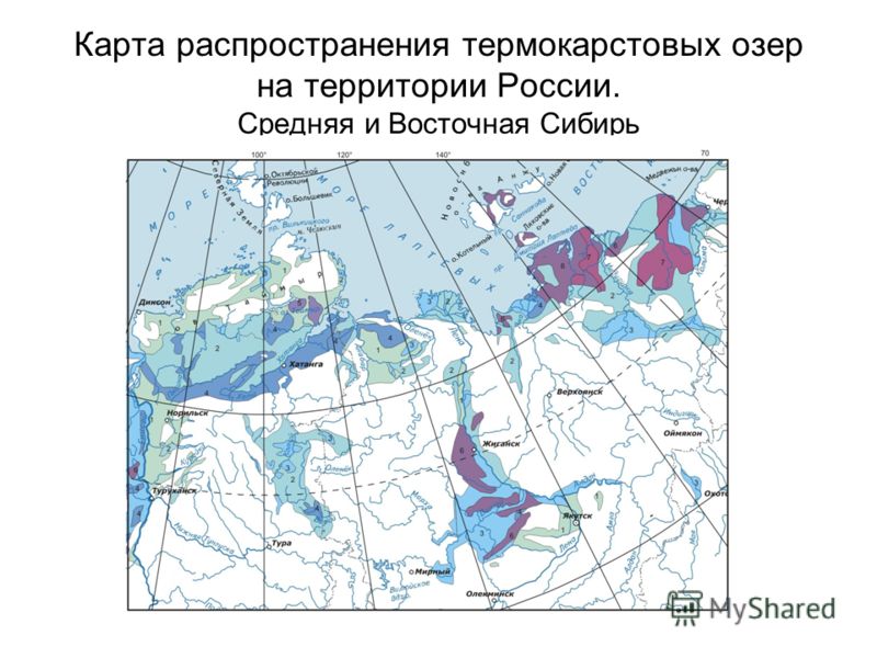 Карта карстовых озер