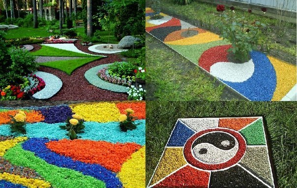 Цветной мраморный щебень